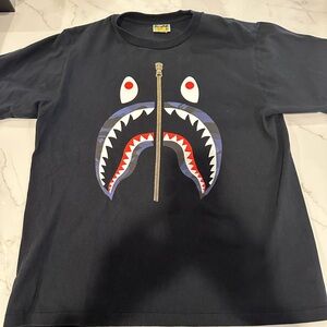 Bape Bathing Ape Black Graphic Shark T-Shirt